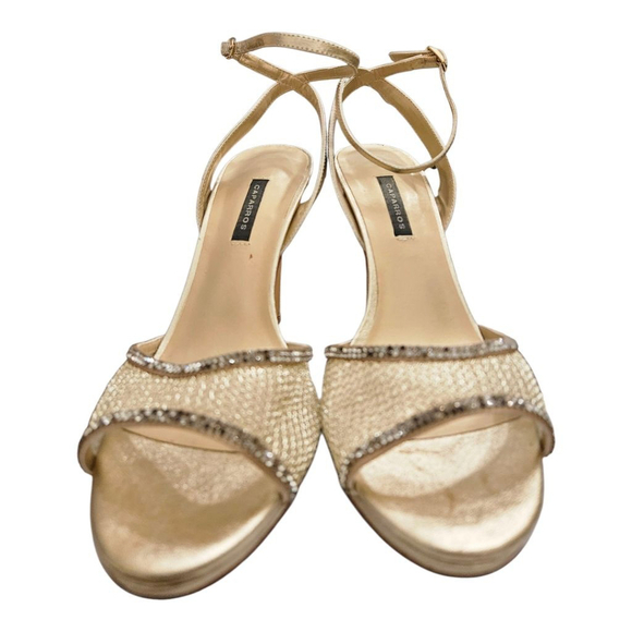 Caparros Gold Heels Size 9B - Picture 4 of 11